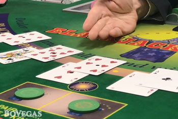 Blackjack Switch on casino table