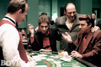 Gambling Italians playing in casino