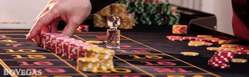 Roulette chips on the Table betting