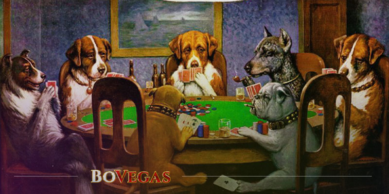 Poker Game Plaing by Dogs