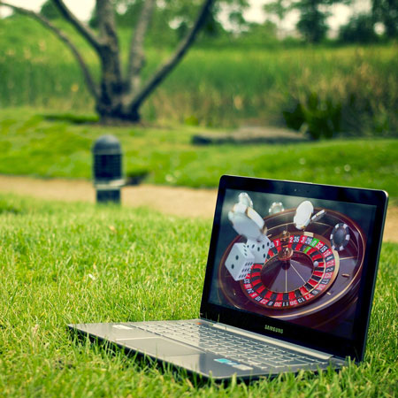 notebook on the grass
