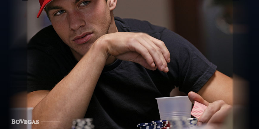 Precise look of a gambler